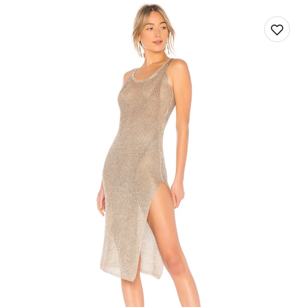 Lovers + Friends Rose Gold Fiona Midi Dress
